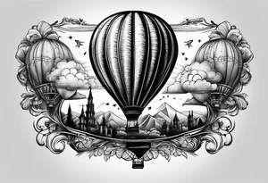 hotballoon travel tattoo idea