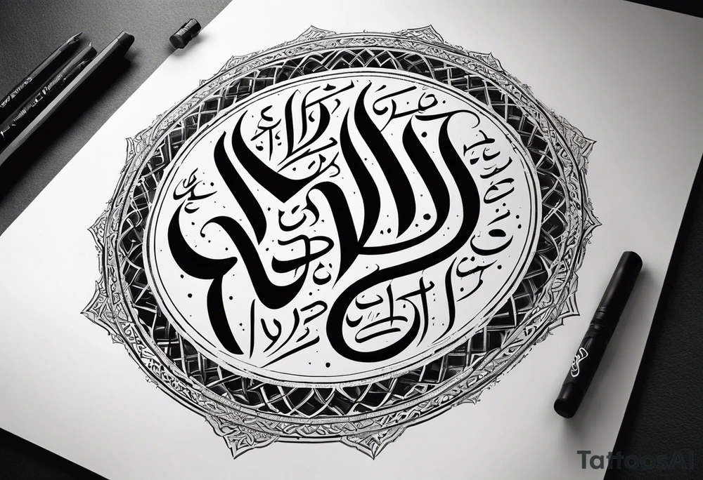 arabic calligraphy of the translation, what doesnt kill you makes you stronger tattoo idea