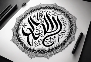 arabic calligraphy of the translation, what doesnt kill you makes you stronger tattoo idea