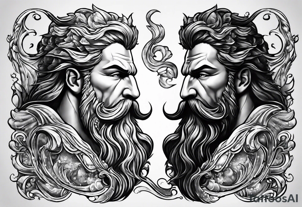 Poseidon water tattoo idea