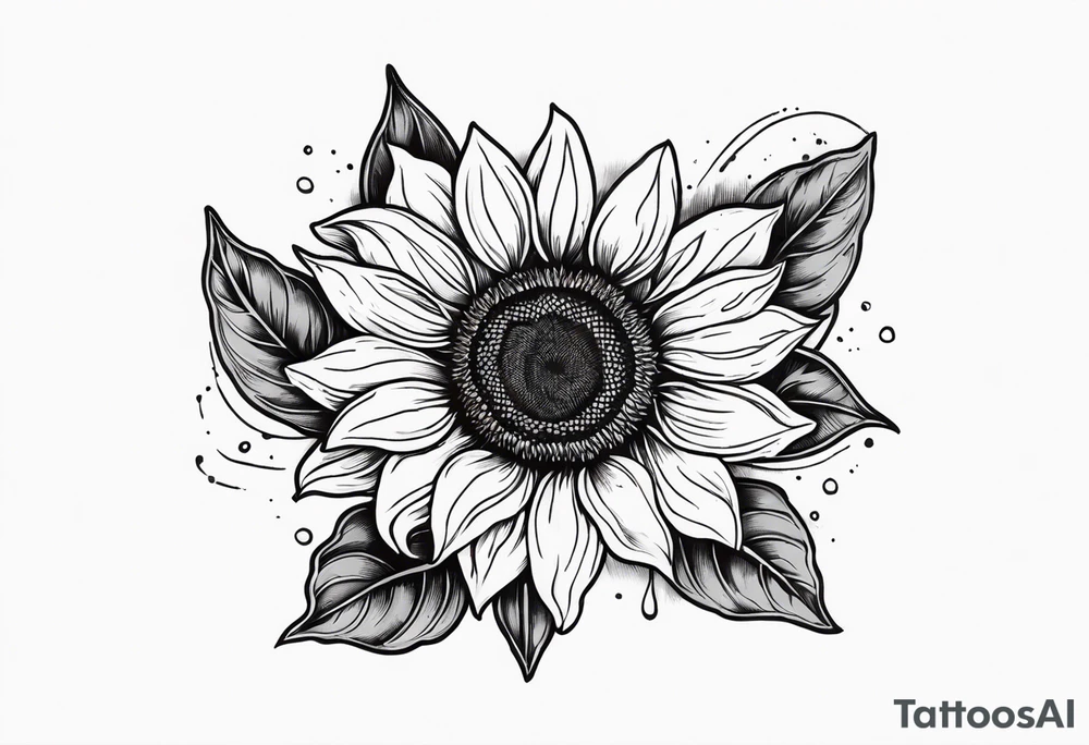 a sunflower tattoo idea