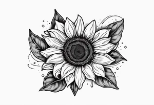 a sunflower tattoo idea