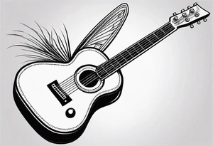 Cricket, Guitar, sport tattoo idea