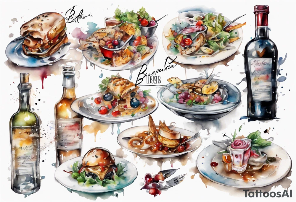 restaurant by Antoine Blanchard tattoo idea