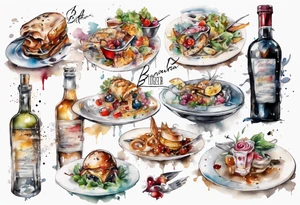 restaurant by Antoine Blanchard tattoo idea