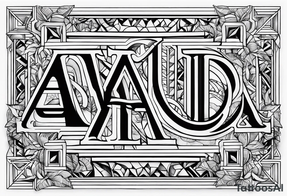 Salut je souhaiterais faire un tatouage avec les lettres MANOU superposé tattoo idea