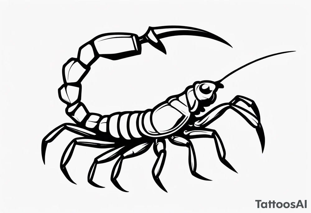 small cartoon scorpion tattoo idea