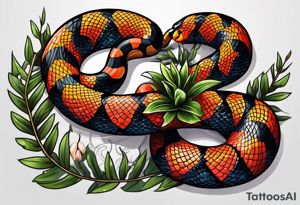 Coral snake tattoo tattoo idea