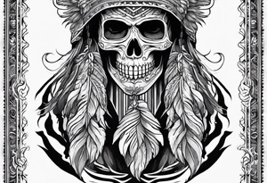 Ghost with sarape tattoo idea