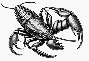 Crayfish with small body tattoo idea