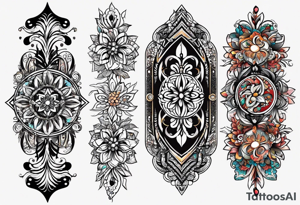 геометрия с графикой, тема звезды tattoo idea
