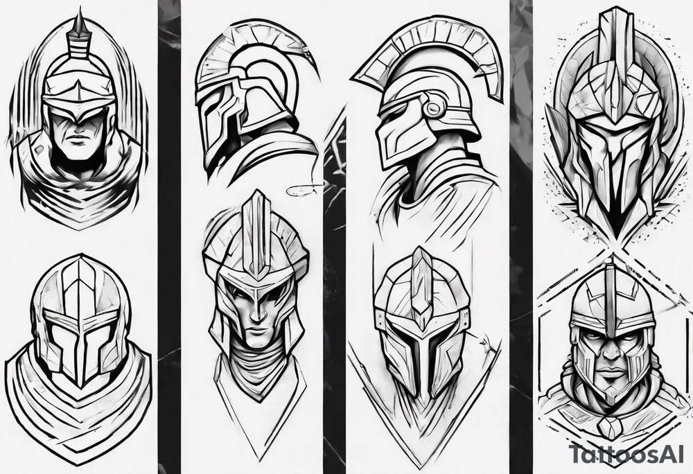 spartan soldier sleeve linework fine line linework tattoo idea spartan soldier sleeve linework fine line linework tattoo idea