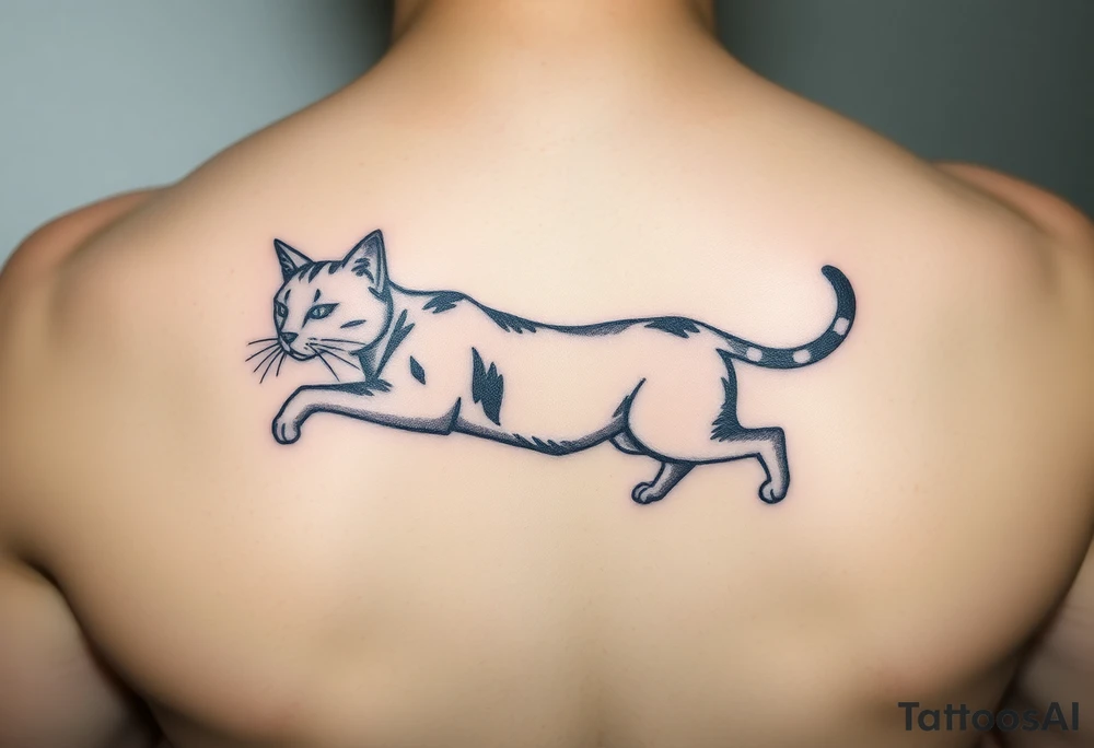 black cat tattoo idea