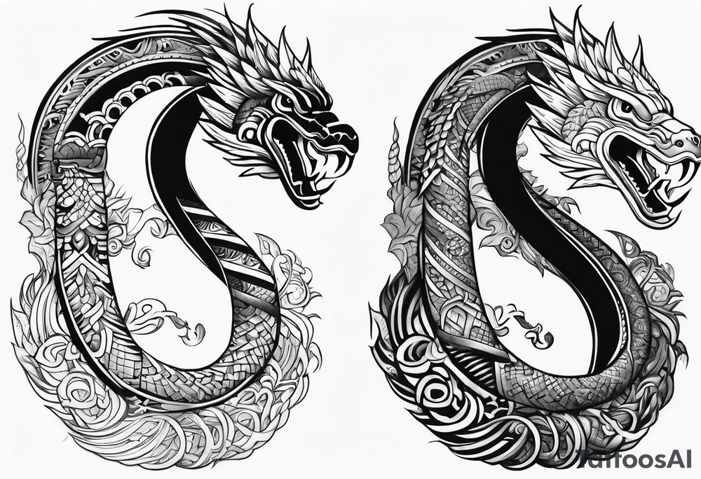 quetzalcoatl snake sleeve tattoo idea