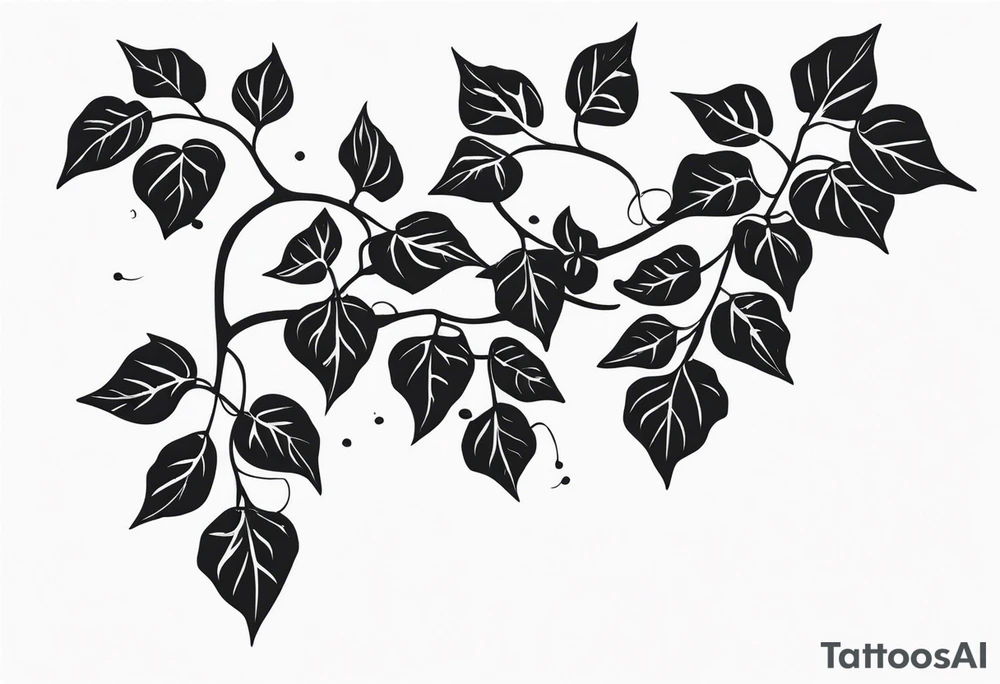Ivy vines tattoo idea
