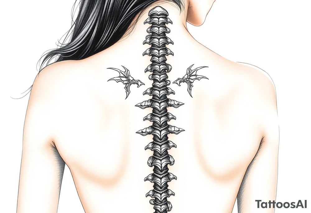 Spinal futuristic, full length tattoo idea