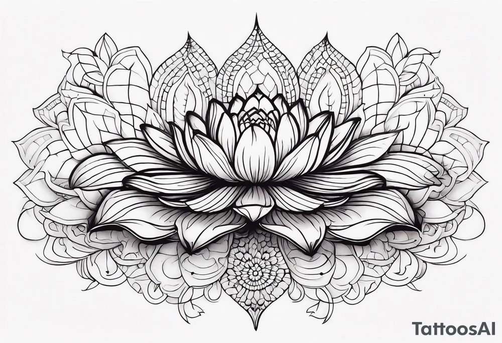 centipede,lotus, tattoo idea