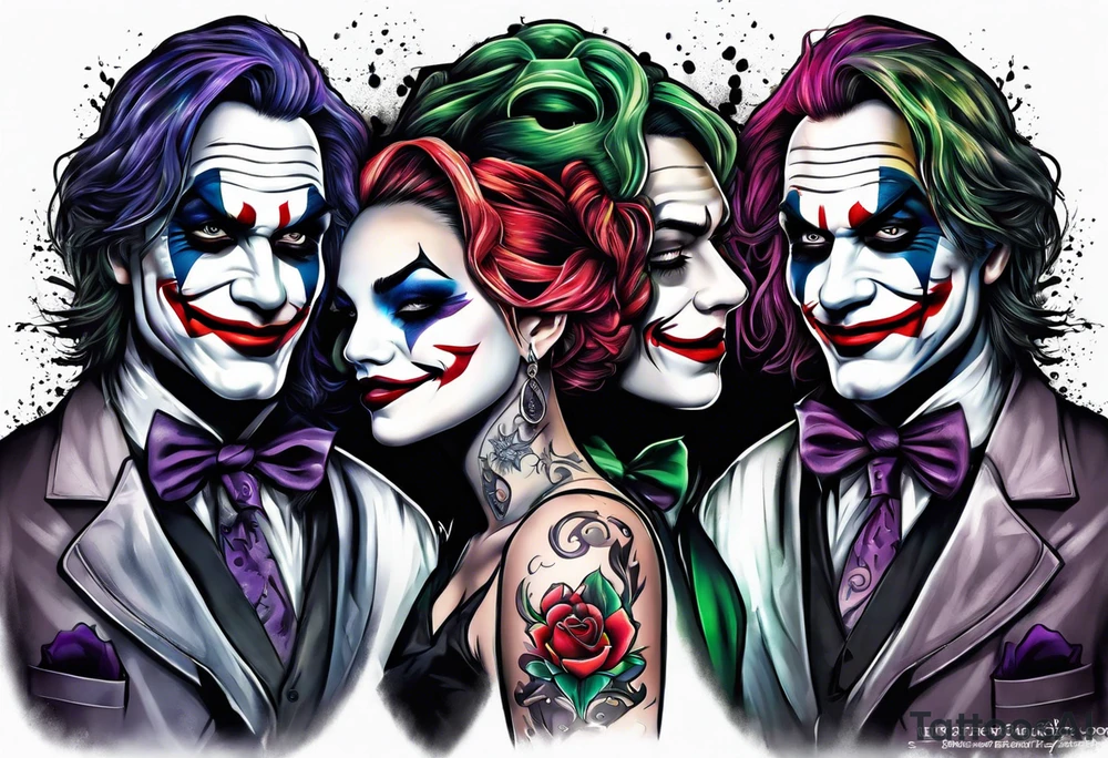 Happy sad tattoo idea