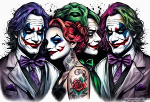 Happy sad tattoo idea