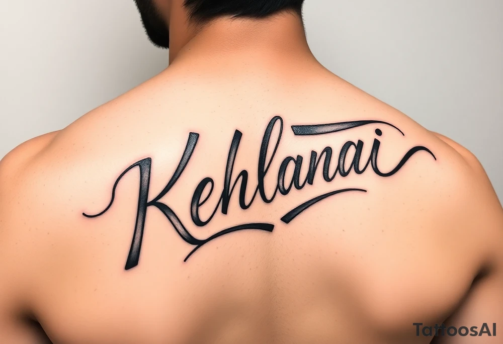 kehlani in cursive tattoo idea