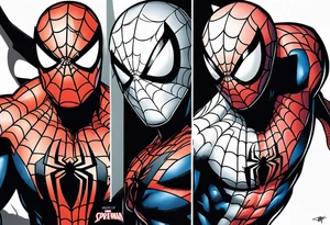 ultimate comics spiderman ripping off venom suit tattoo idea