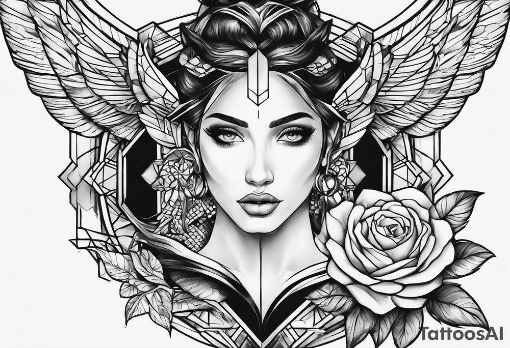 draw a tattoo in chest and shoulder tattoo idea