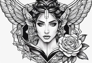draw a tattoo in chest and shoulder tattoo idea