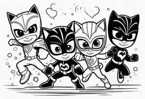 Pj masks tattoo idea