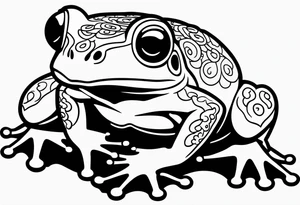 Cute small frog tattoo idea