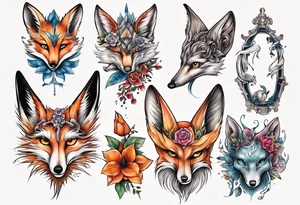 Eulenfuchs fantasie tattoo idea