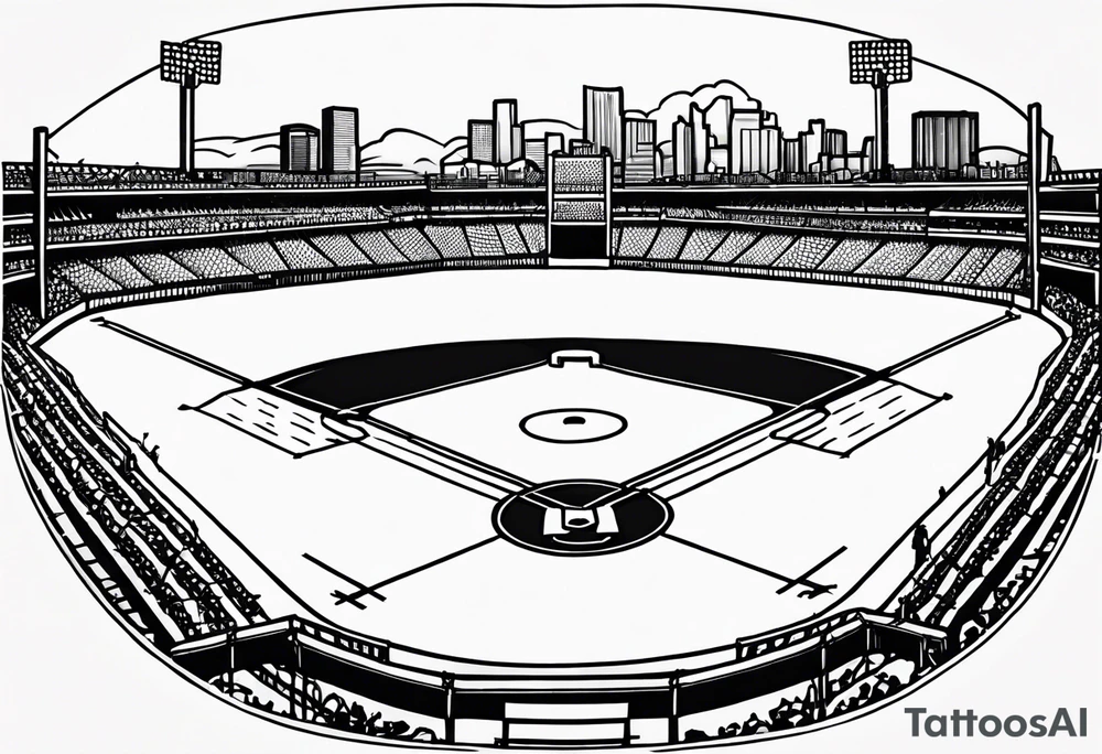 Baseball diamond tattoo idea