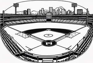 Baseball diamond tattoo idea