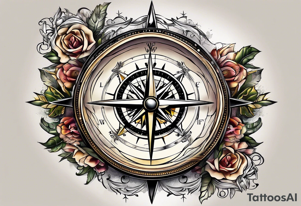 Military compass tattoo idea