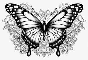 A night butterfly tattoo idea
