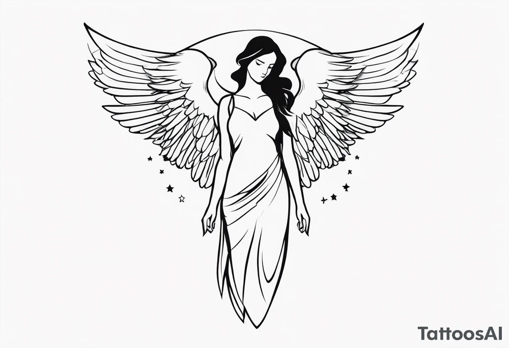 Angel with forever in my heart tattoo idea