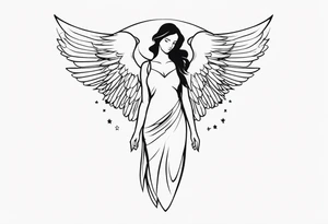 Angel with forever in my heart tattoo idea