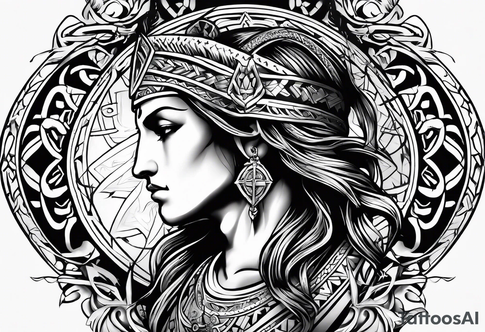 sagittarius, faith, strong, warrior, god, jesus, christ tattoo idea