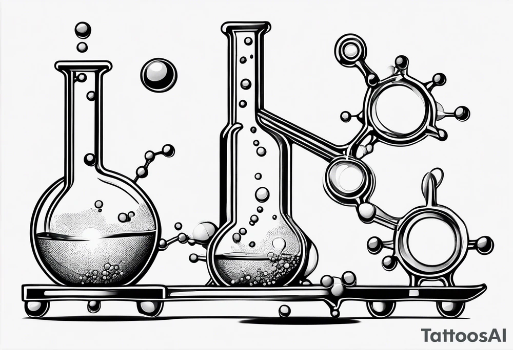 Chemistry caffeine molecular structure tattoo idea