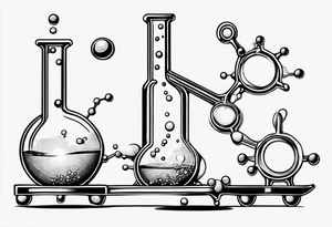 Chemistry caffeine molecular structure tattoo idea