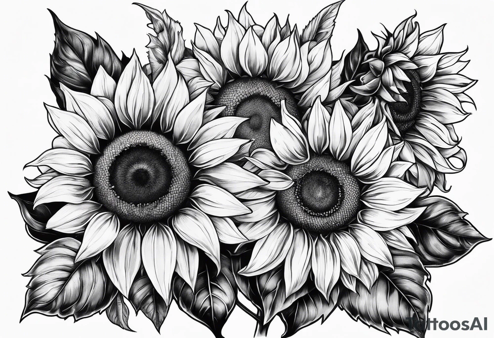 Sunflowers tattoo idea