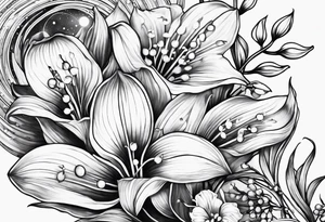 Lilly of the valley and Saturn tattoo idea