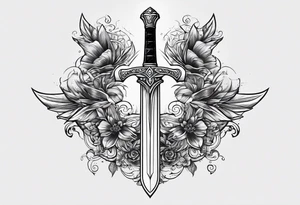 black sword tattoo tattoo idea