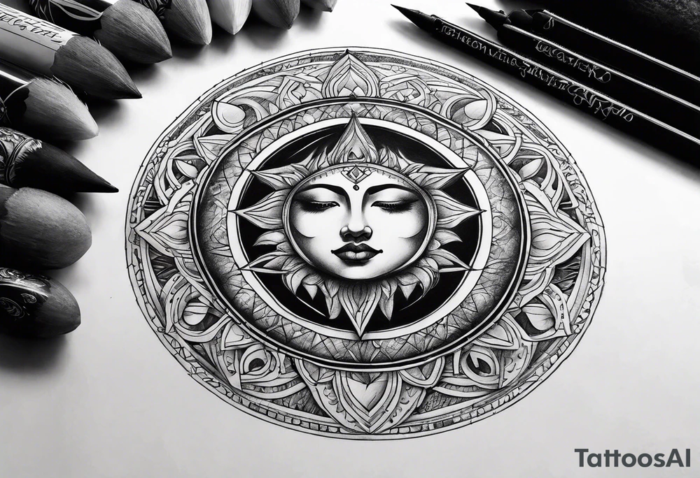 sacred moon tattoo idea