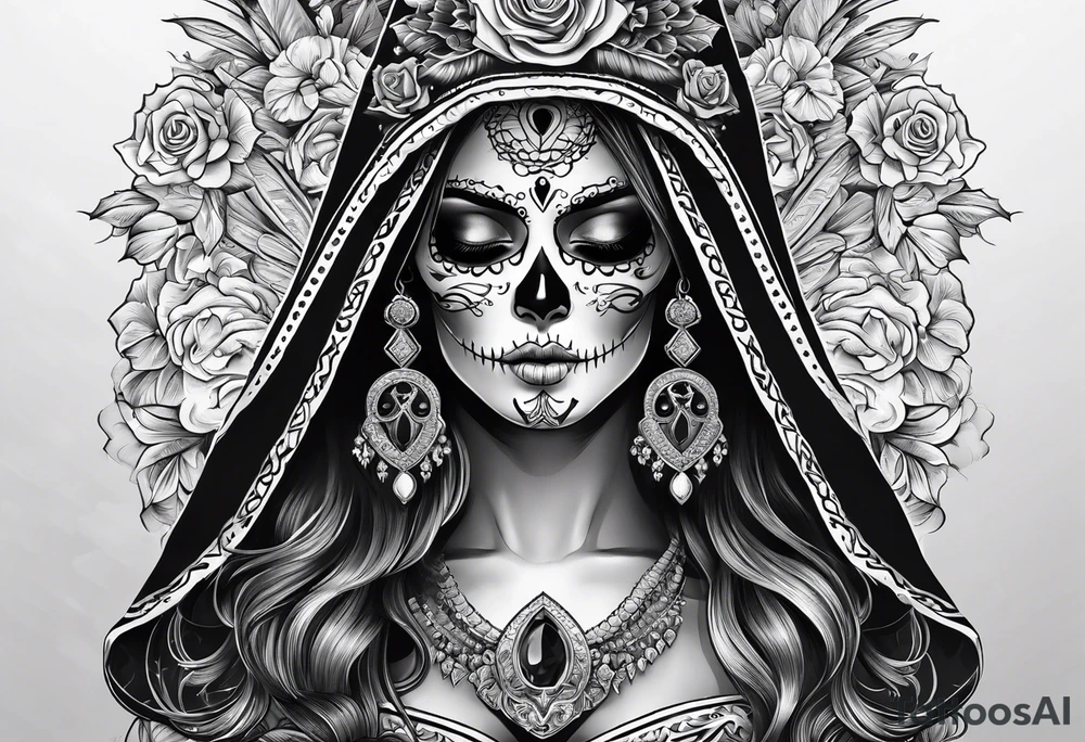 santa muerte tattoo idea