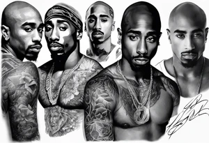 2pac sleeve tattoo idea