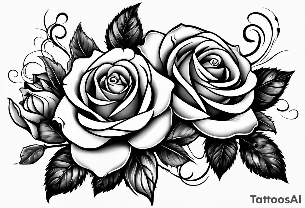 Roses and smoke tattoo idea