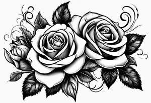 Roses and smoke tattoo idea