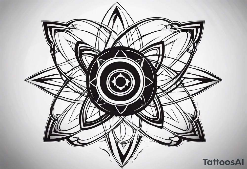 black atom tattoo idea
