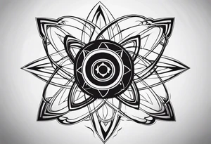 black atom tattoo idea