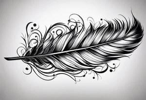 Feather pen tattoo idea